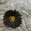Artificial black gerbera daisy single stem PU fake flower for home decor wedding floral setup - No. 25
