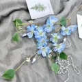 Ramo di fiori di cosmea in seta artificiale blu per festa di nozze decorazione floreale casa - Blu