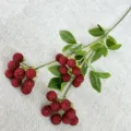 Artificial red berry branch fake plant home decor floral arrangement styling props - Red