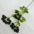 Artificial black berry branch fake plant home decor floral arrangement decoration item - Black