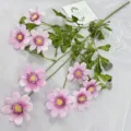 Fiori di cosmea artificiali rosa a 9 teste in velluto per decorazione di matrimonio - Rosa