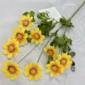 Ramo di Fiori di Cosmo Artificiali a 9 Teste Margherita per Decorazione Casa Giallo - Giallo