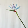 Artificial bird of paradise flower detail shot, perfect for home decor and photography props. - L / Light Blue