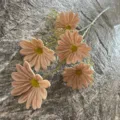 Fausse fleur cosmos simple branche bouquet marguerite PU souple pour déco maison mariage. - N°23