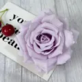Lavender artificial rose flower head for wedding decoration, DIY crafts and party floral displays. - Light Purple
