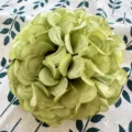 Künstlicher Seidenblumenkopf, grüner Stoff Hibiskusball für Hochzeit Tisch Deko Heimzubehör. - Grün
