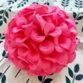 Pink artificial hibiscus flower ball for wedding table decoration and handmade DIY floral wreaths. - Rose Red
