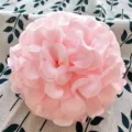 Detailed shot of a pink artificial hibiscus flower ball, perfect for handmade crafts and decor. - Light Pink