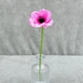 Pink Artificial Poppy Flower PU Mini Fake Flower Variant for Home Decor Arrangement - Deep Pink