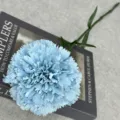 Seule fausse œillet bleu clair pour la décoration de la maison et la photographie. - Bleu clair