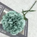 Oeillet artificiel vert fleur unique pour décoration de maison accessoire photo variante - Vert malachite