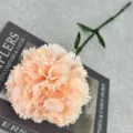 Fausse fleur d'œillet pêche simple tige décoration florale artificielle pour mariage maison - Champagne