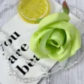 Light green artificial rose flower head detail for wedding party and event decoration. - Green