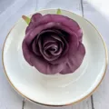 Artificial purple rose flower head for table decoration, wedding party and DIY crafts. - Dark Purple