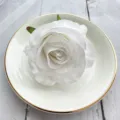 Artificial white rose flower head for wedding party home table decoration and DIY crafts. - White