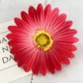 Testa di fiore di gerbera artificiale per decorazione tavola, ghirlanda fai da te e parete. - Rosso