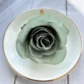Sage green artificial rose flower head for table wedding decor DIY craft items new - Green