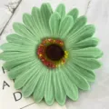 Testa di fiore di crisantemo verde artificiale ghirlanda decorativa supporto da parete per - Verde scuro