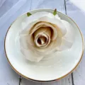 Artificial white rose flower head fake flowers for wedding decoration DIY craft corsage access - Autumn White