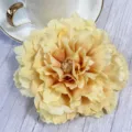 Artificial peony flower head simulation wedding home decor floral arrangement craft accessory - Yellow