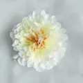 Artificial white peony flower head handmade floral accessory for wedding home decor - White
