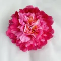 Artificial Peony Flower Head Pink Fabric Floral Decor for Wedding Home Party DIY Wreath - Pink Rose Red