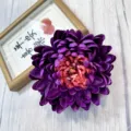 Artificial chrysanthemum flower head fake floral decor for hotel mall window display 1pc - Pink Heart Purple