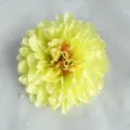 Yellow artificial peony flower head, fabric peony for wedding home decor and DIY crafts - Yellow