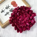 Artificial Chrysanthemum Flower Head Faux Floral Decor for Hotel Mall Window Wall - Plum Purple