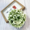 Artificial green chrysanthemum flower head detail shot for home decor and floral arrangements - Light Green