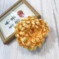 Artificial yellow chrysanthemum flower head for home wedding hotel wall decor DIY floral arrangement - Champagne
