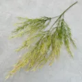 Faux green plant branch artificial foliage fern stem for wedding floral arrangement decor. - Light Yellow