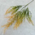 Artificial green plant branch fake foliage fern for wedding floral home interior decor 1pc - Light Orange