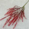 Artificial red plant branch faux foliage for wedding floral decor and home design. - Dark Red