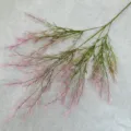 Artificial grass plant branch fake greenery pink green for wedding floral decor - Purple Pink