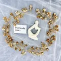 Guirlanda de vid de flores artificiales doradas para decoración de bodas y eventos. - Enredadera de campanilla dorada