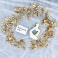 Guirlanda de vid artificial dorada variante, flor de planta de simulación decorativa para bodas. - Enredadera de milán dorada