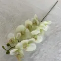 Artificial 9-head fabric phalaenopsis orchid single stem, elegant home hotel floral decor. - Light Green