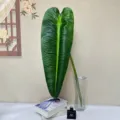 Feuille verte tropicale artificielle pour décoration de salon, mariage et hall d'hôtel. - Vert