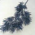 Artificial blue pine branch detail, dense foliage for floral arrangement and wedding decor. - Sapphire Blue