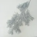 Artificial frosted bamboo leaf branch detail, perfect for wedding floral arrangements and home design. - Gray