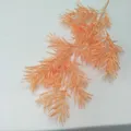 Artificial orange pine needle branch for wedding decoration, floral arrangement accessory. - Autumn Orange