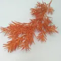 Orange artificial plastic cedar bamboo leaf branch for wedding floral arrangement decor. - Late Autumn Orange