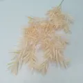Artificial frosted plastic bamboo leaf branch for wedding floral arrangement and home decor. - Champagne