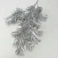 Silver artificial frost leaf branch for wedding floral arrangement and home party decor. - Silver