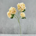 Künstlicher Hortensien Blumenstrauß Detailansicht, ideal für Heimdekoration und Blumenkunst. - Champagner