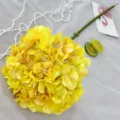 Artificial yellow hydrangea flower single branch large wedding home party decoration - Yellow