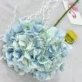 Artificial blue hydrangea single stem big flower for wedding party home decor DIY. - Blue