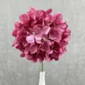 Artificial Dark Pink Hydrangea Flower Stem Home Decor Wedding Floral Arrangement Main - Autumn Pink
