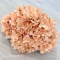Peach pink artificial hydrangea flower bunch for wedding home decor floral arrangement 1pc - Light Orange